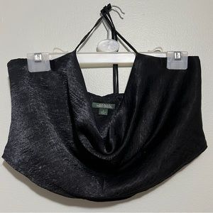 Target black halter double lined top